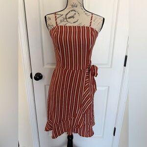 Target Asymmetrical Striped Red Dress